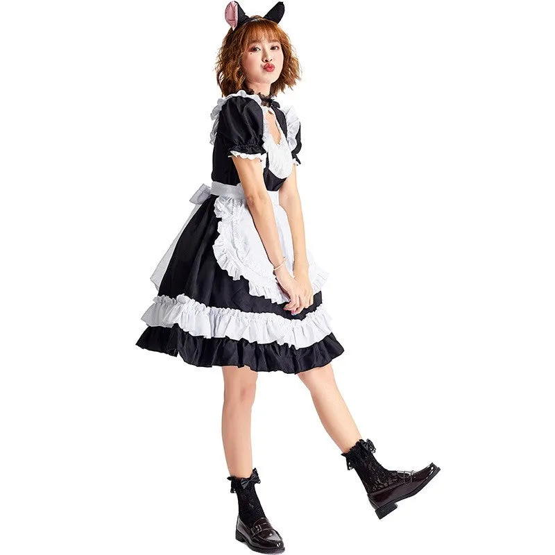 "CUTE LOLITA BLACK  WHITE MAID" OUTFIT N122903