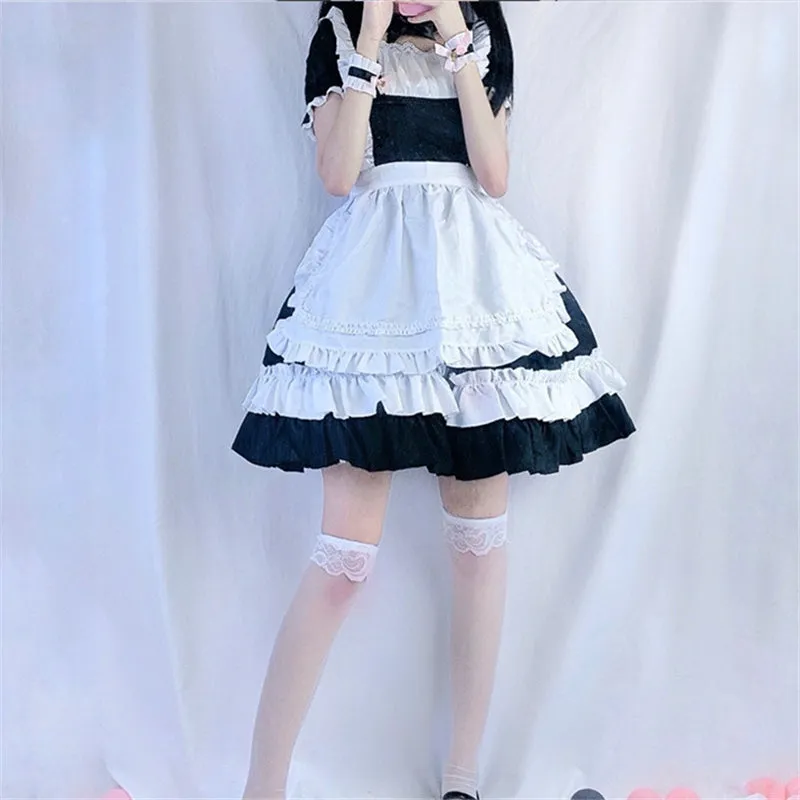 "CUTE LOLITA BLACK  WHITE MAID" OUTFIT N122903