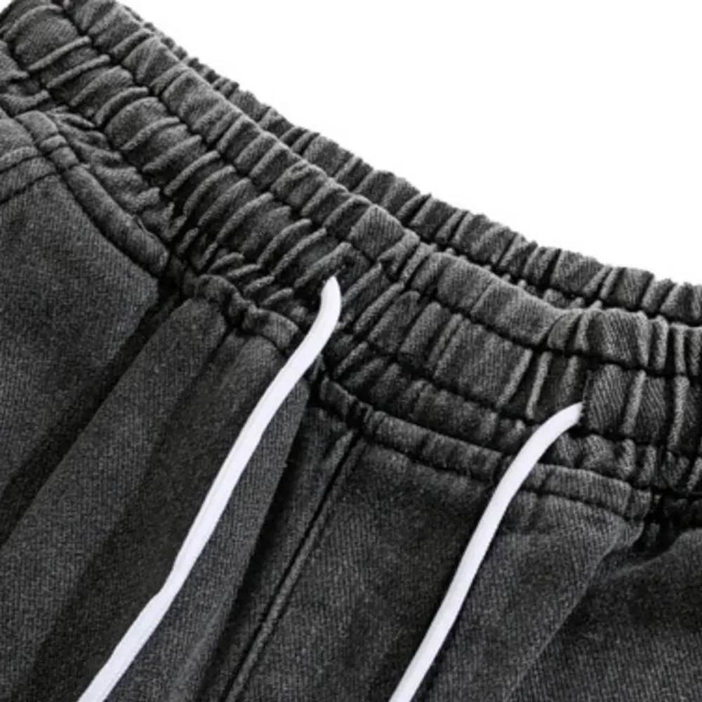 "Urban Cross Embroidery Denim" Shorts