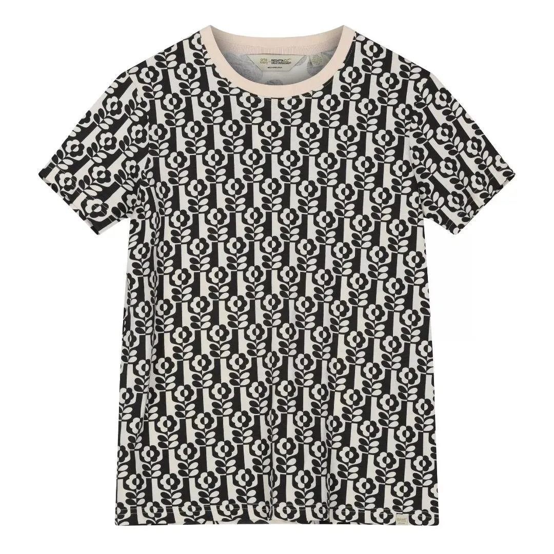 Regatta Orla Kiely Cotton Short Sleeve Tee - Stem In Vase Black
