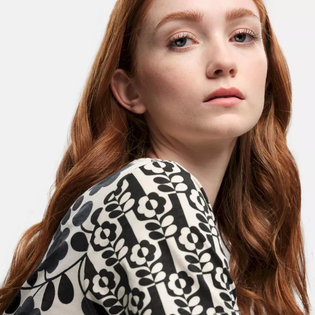 Regatta Orla Kiely Cotton Short Sleeve Tee - Stem In Vase Black