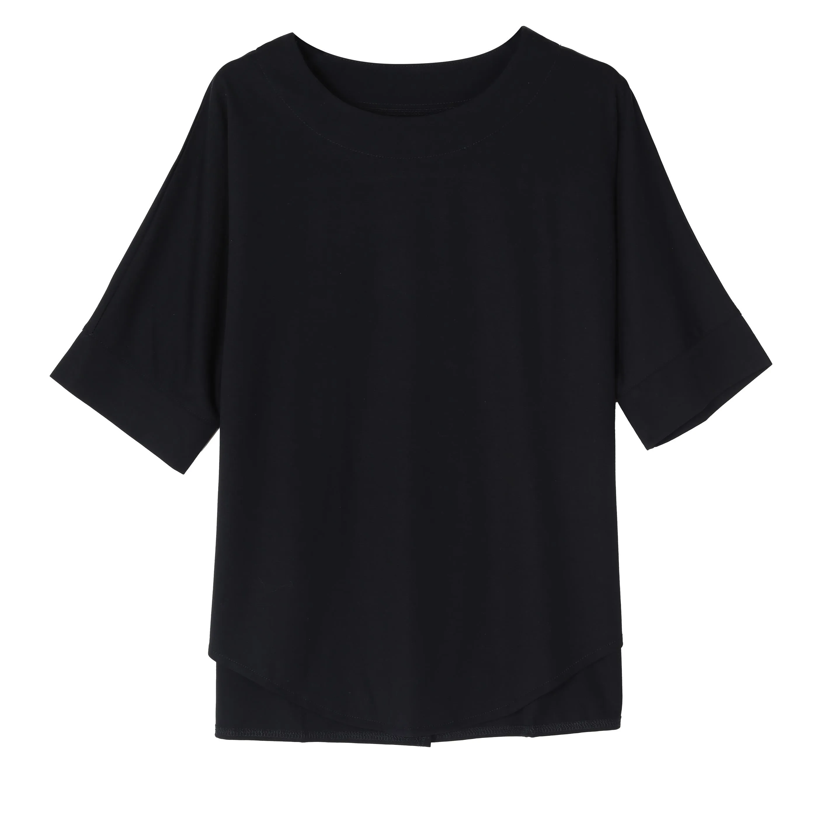 Relaxed-fit T-Shirt for Women featuring Chic Boat Neckline