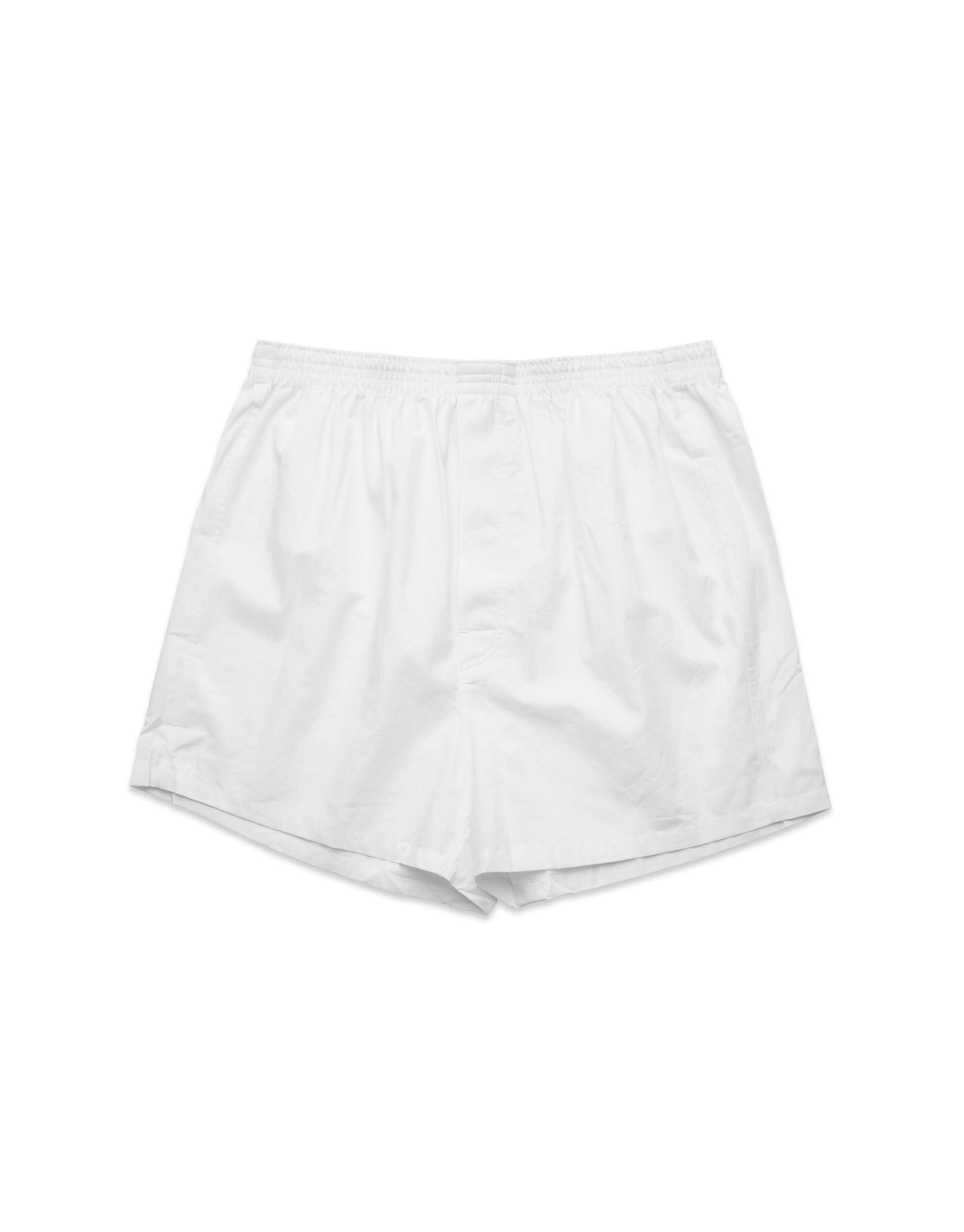 Relaxed Fit Woven Cotton Boxer Shorts - Blue/White