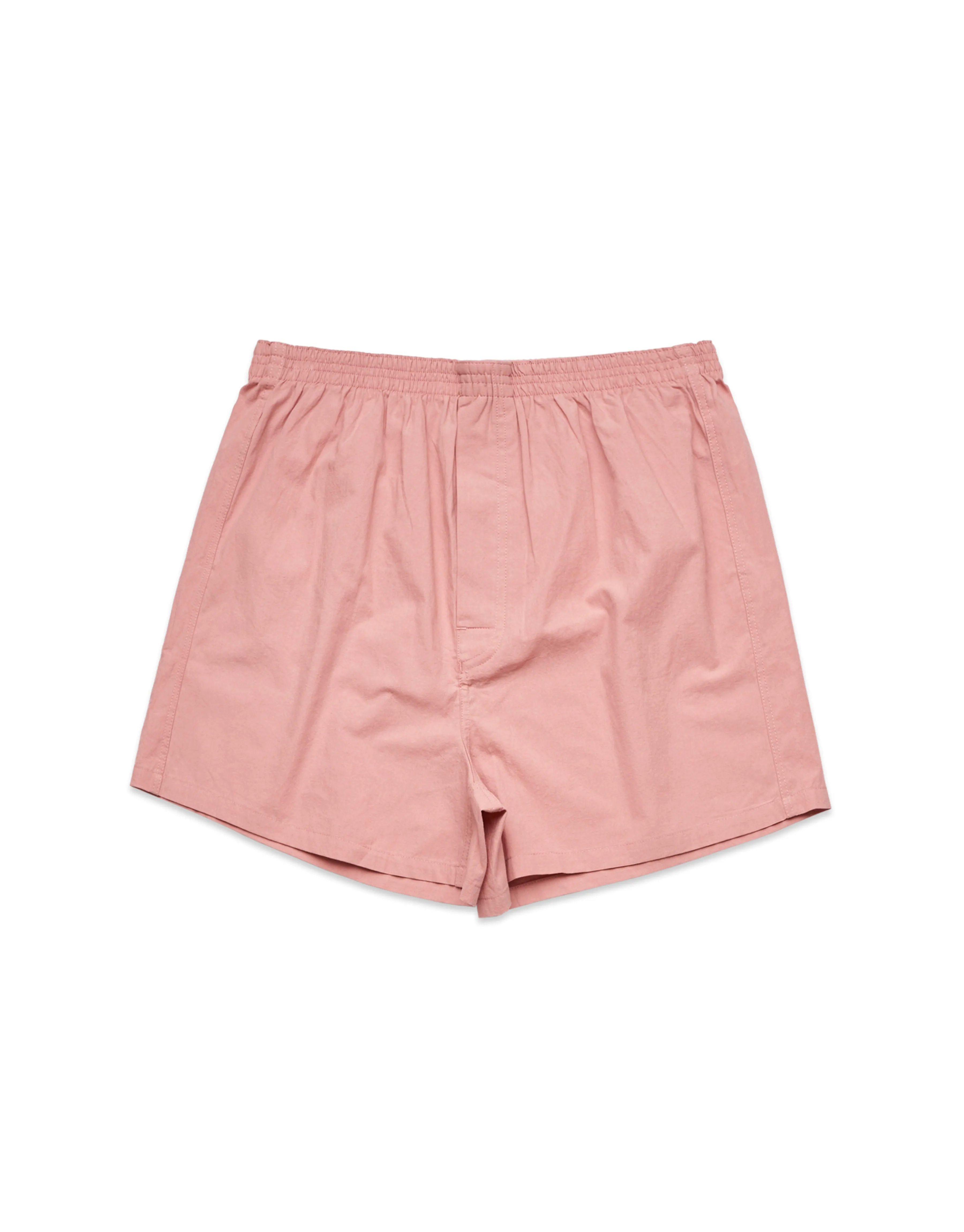 Relaxed Fit Woven Cotton Boxer Shorts - Blue/White