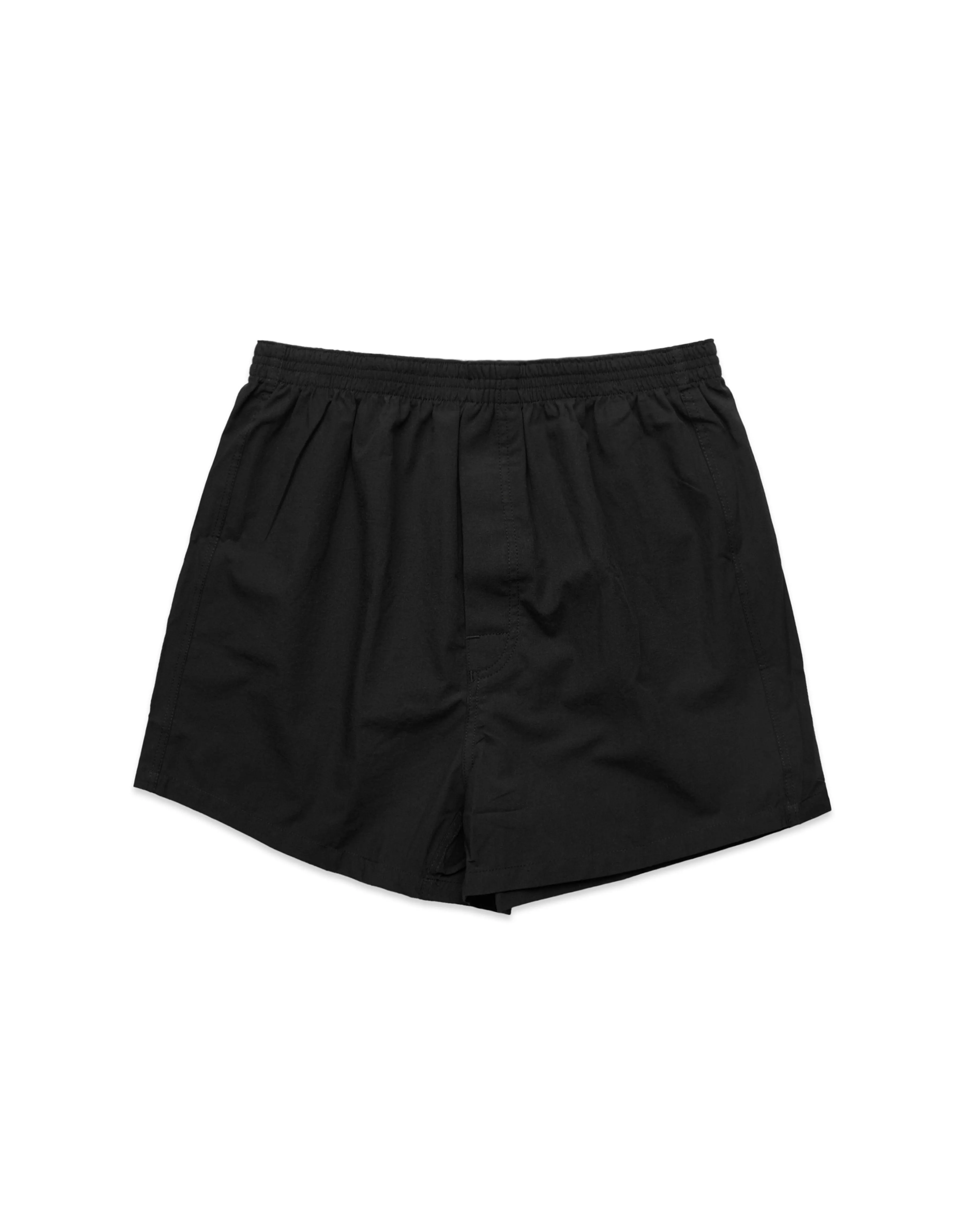Relaxed Fit Woven Cotton Boxer Shorts - Blue/White