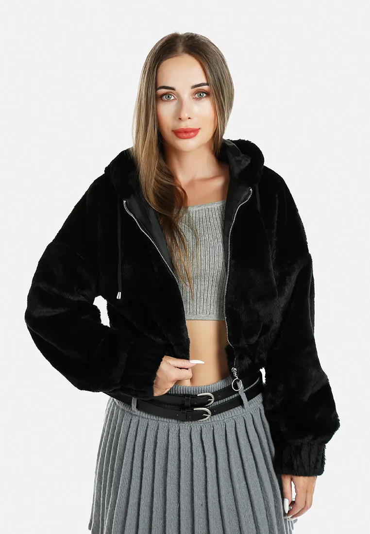 Relaxed Off Shoulder Hooded Jacket By RUW