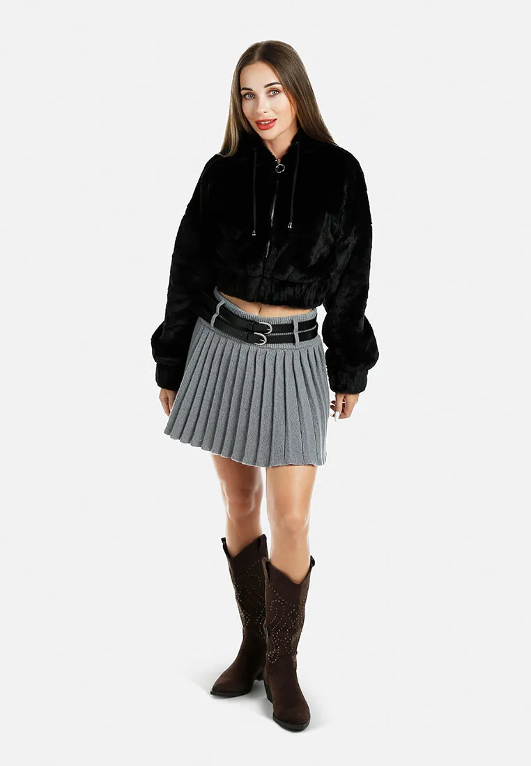Relaxed Off Shoulder Hooded Jacket By RUW