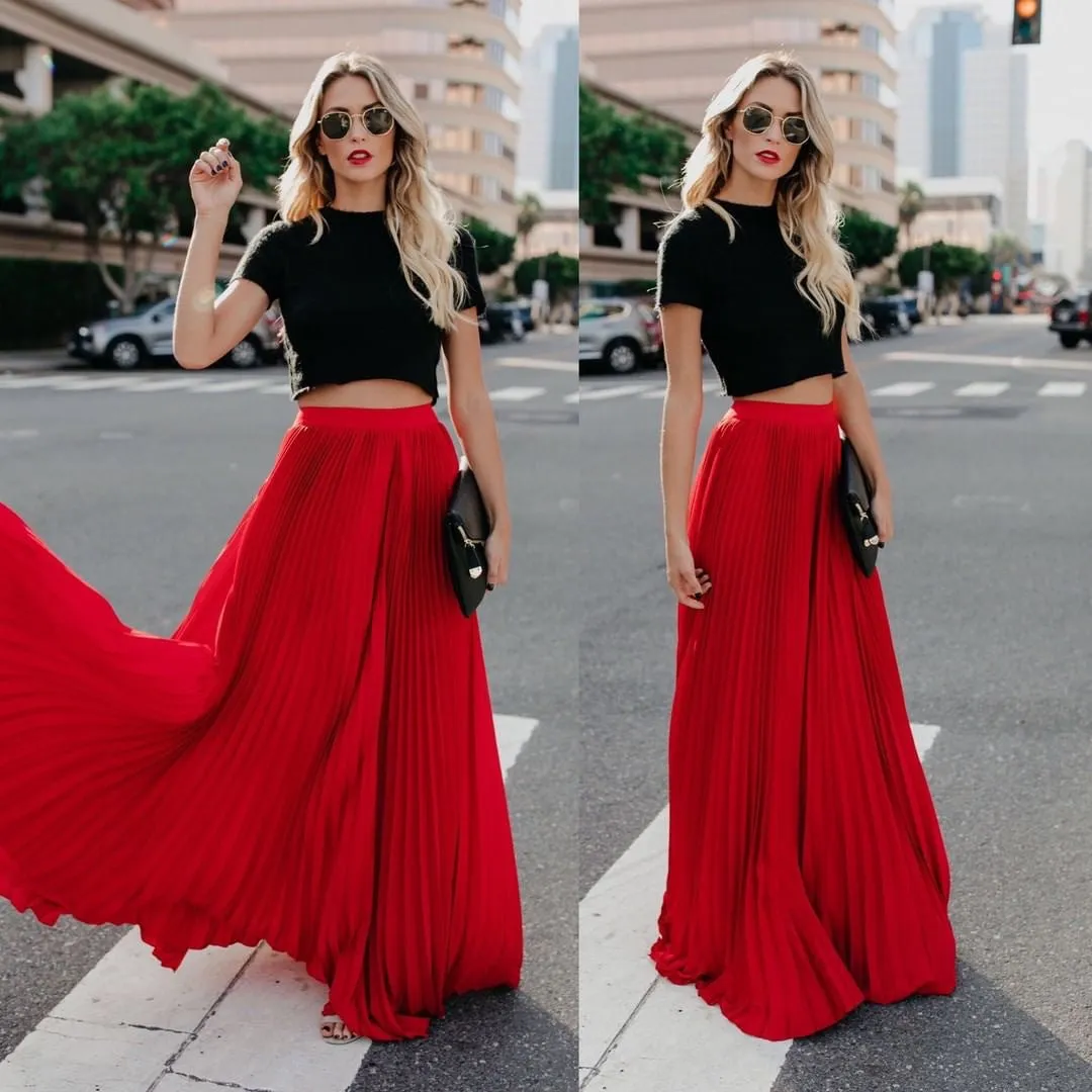 Retro Pleated Skirt