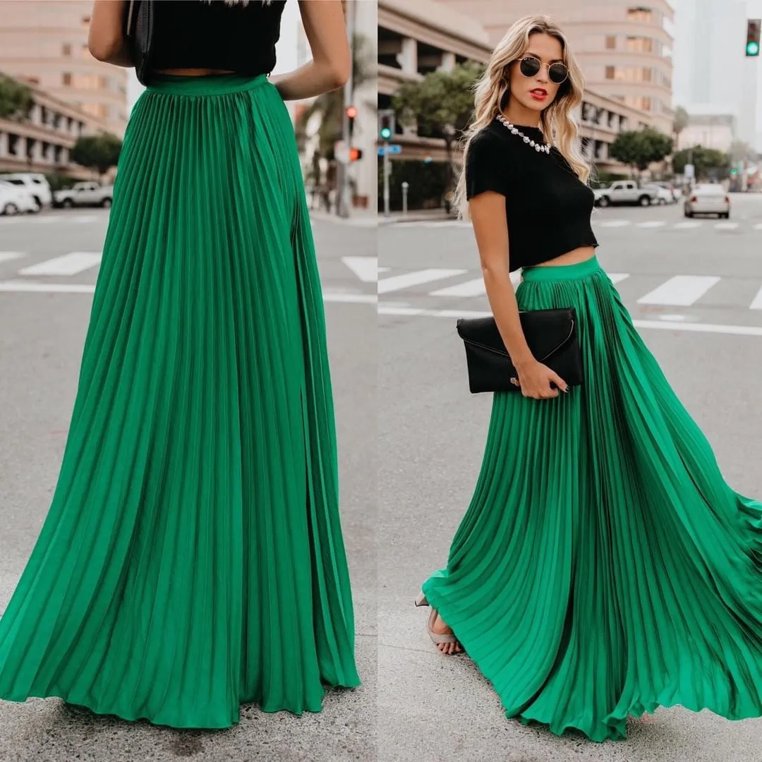 Retro Pleated Skirt