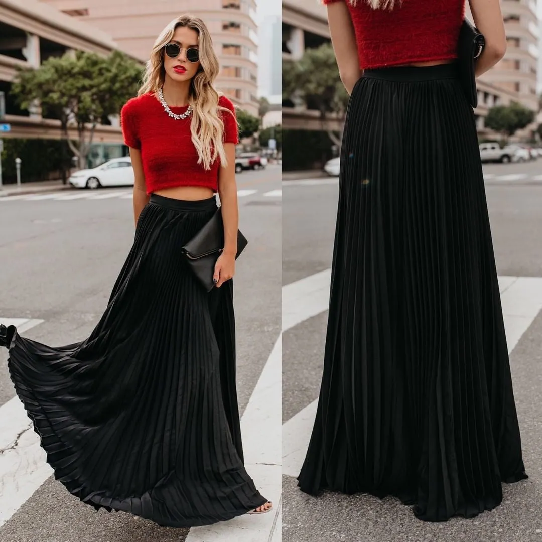 Retro Pleated Skirt