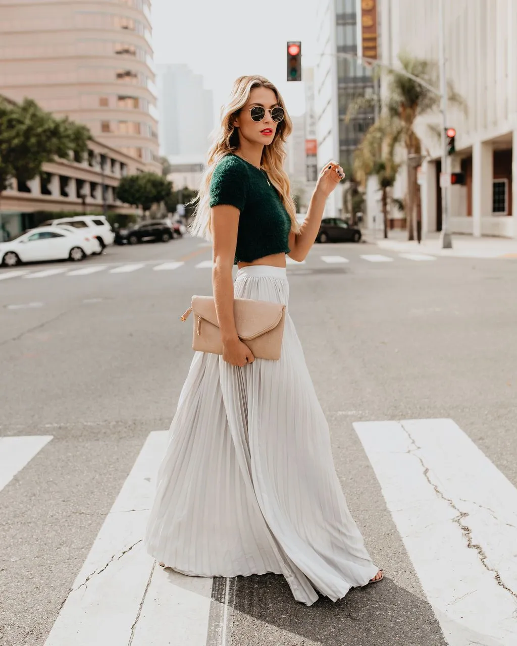 Retro Pleated Skirt