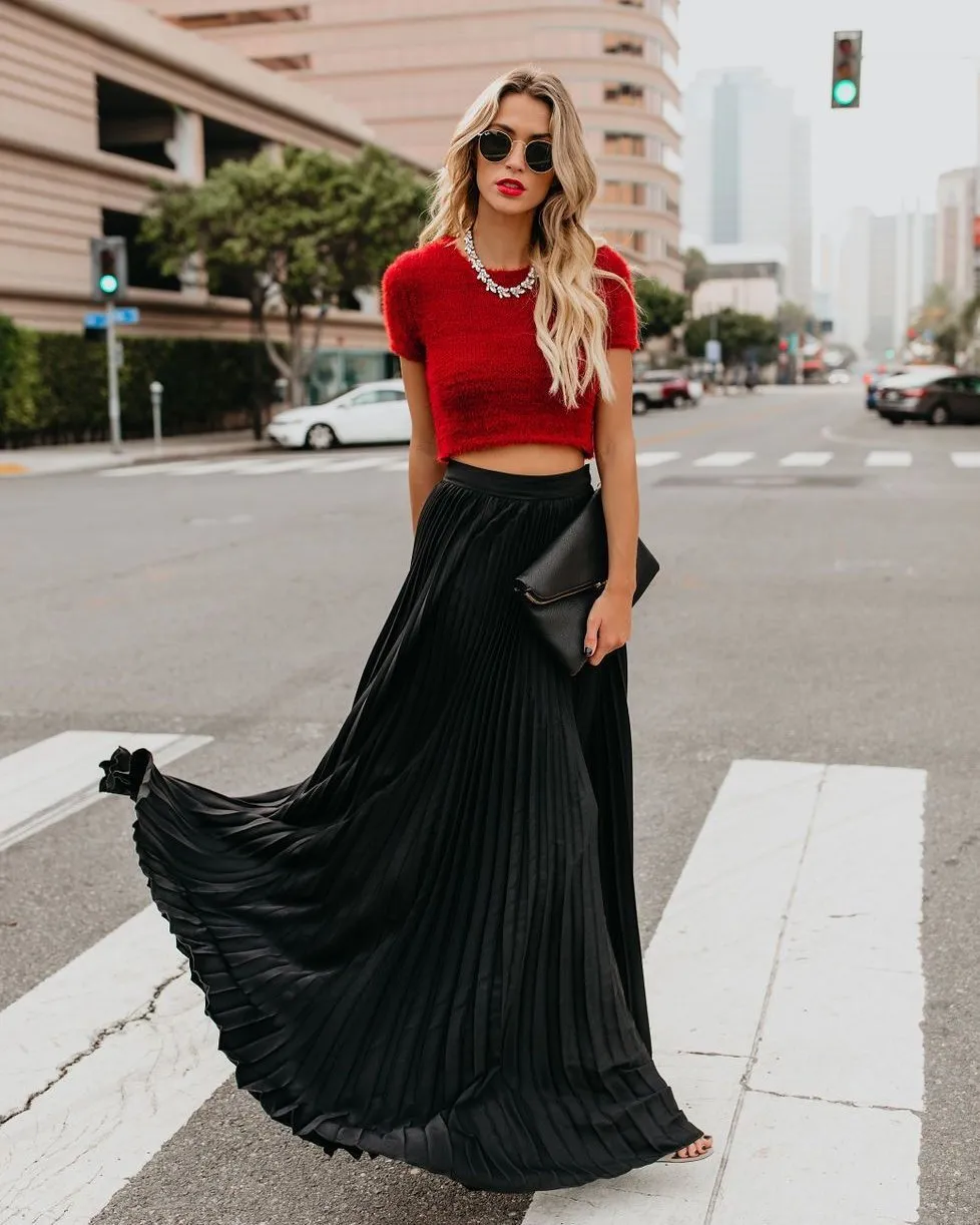 Retro Pleated Skirt