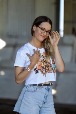 Retro Rodeo - Bucking horse crop top.