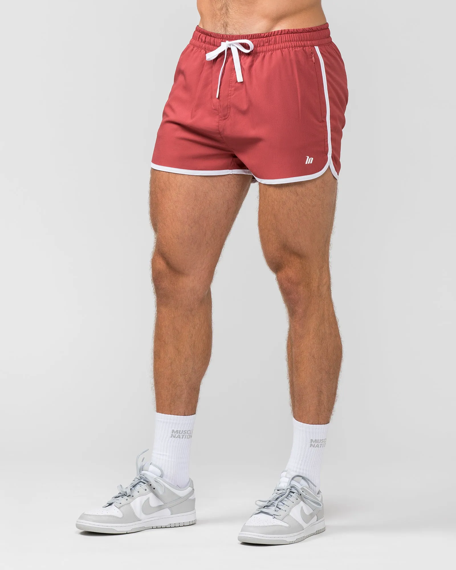 Retro Shorts - Dusty Red