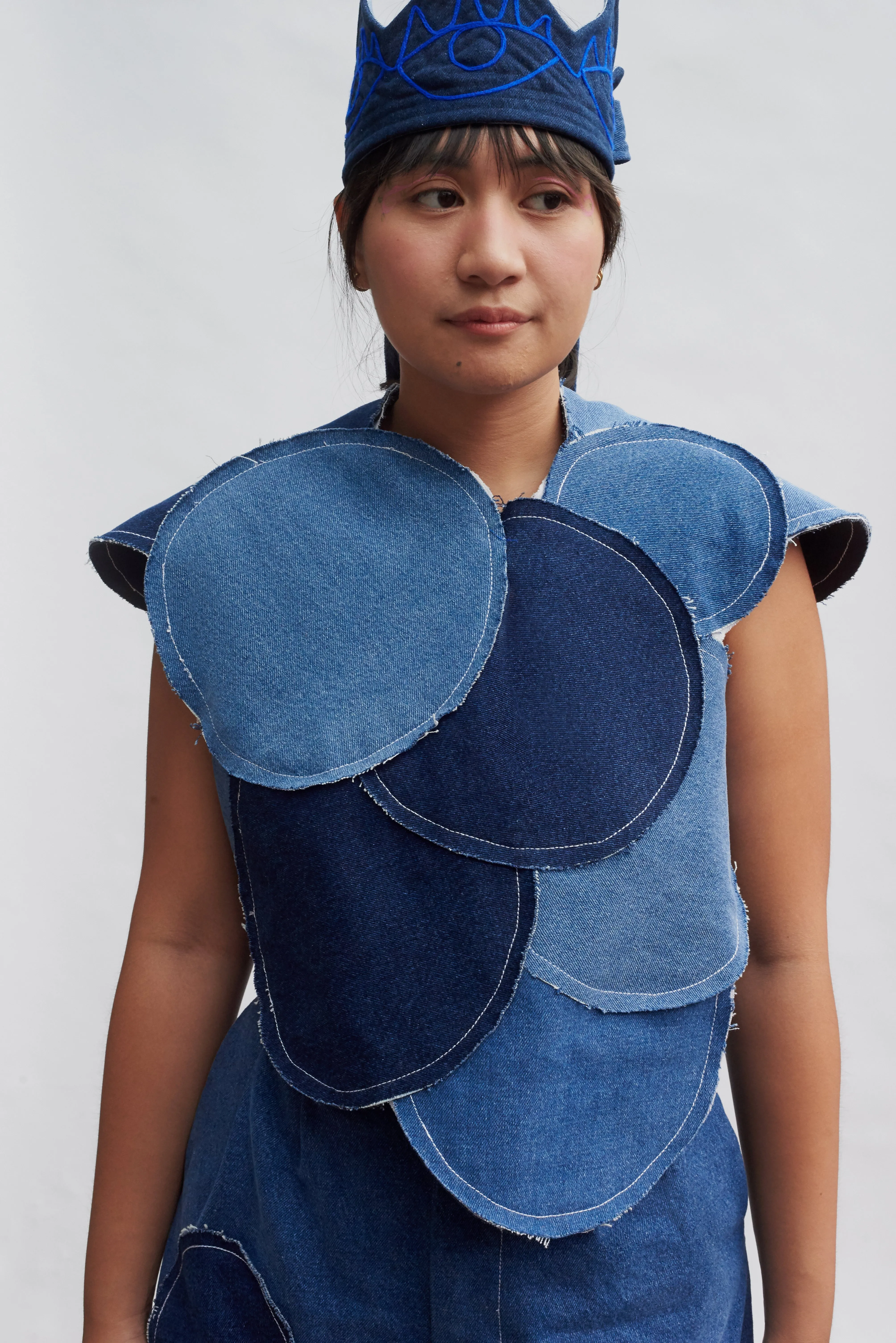 Reversible Denim Bubble Armor Vest