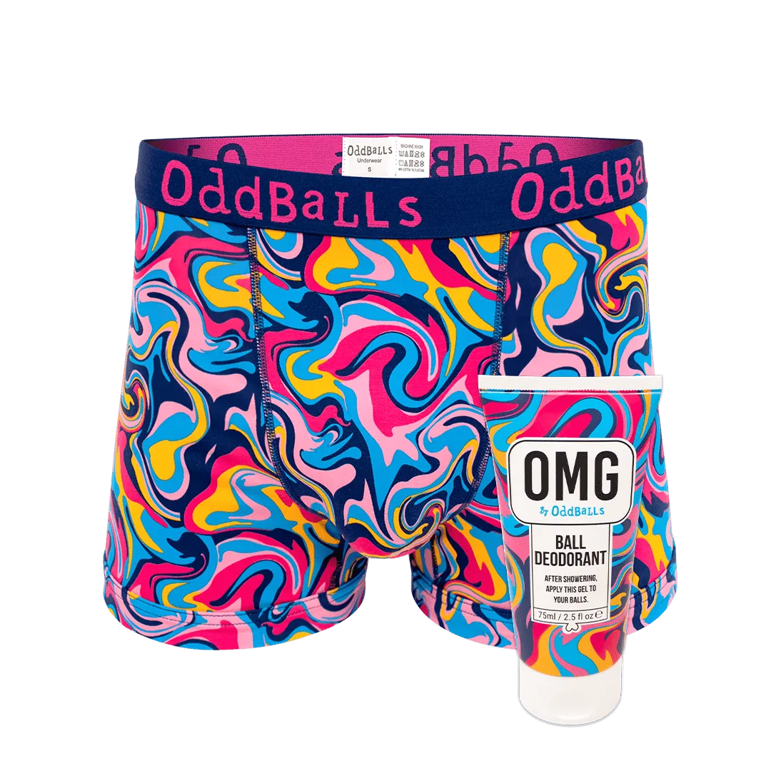 Ripple - Mens Boxer Shorts & Ball Deodorant Bundle