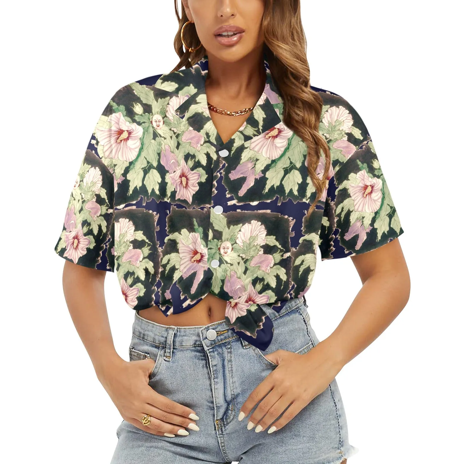 Rose Buddha Women's Hawaiian Shirt
