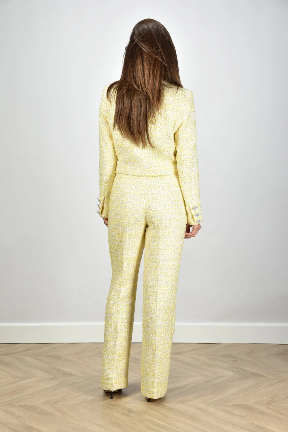 Rotate jack Boucle Cropped 112772-1895 pastel yellow