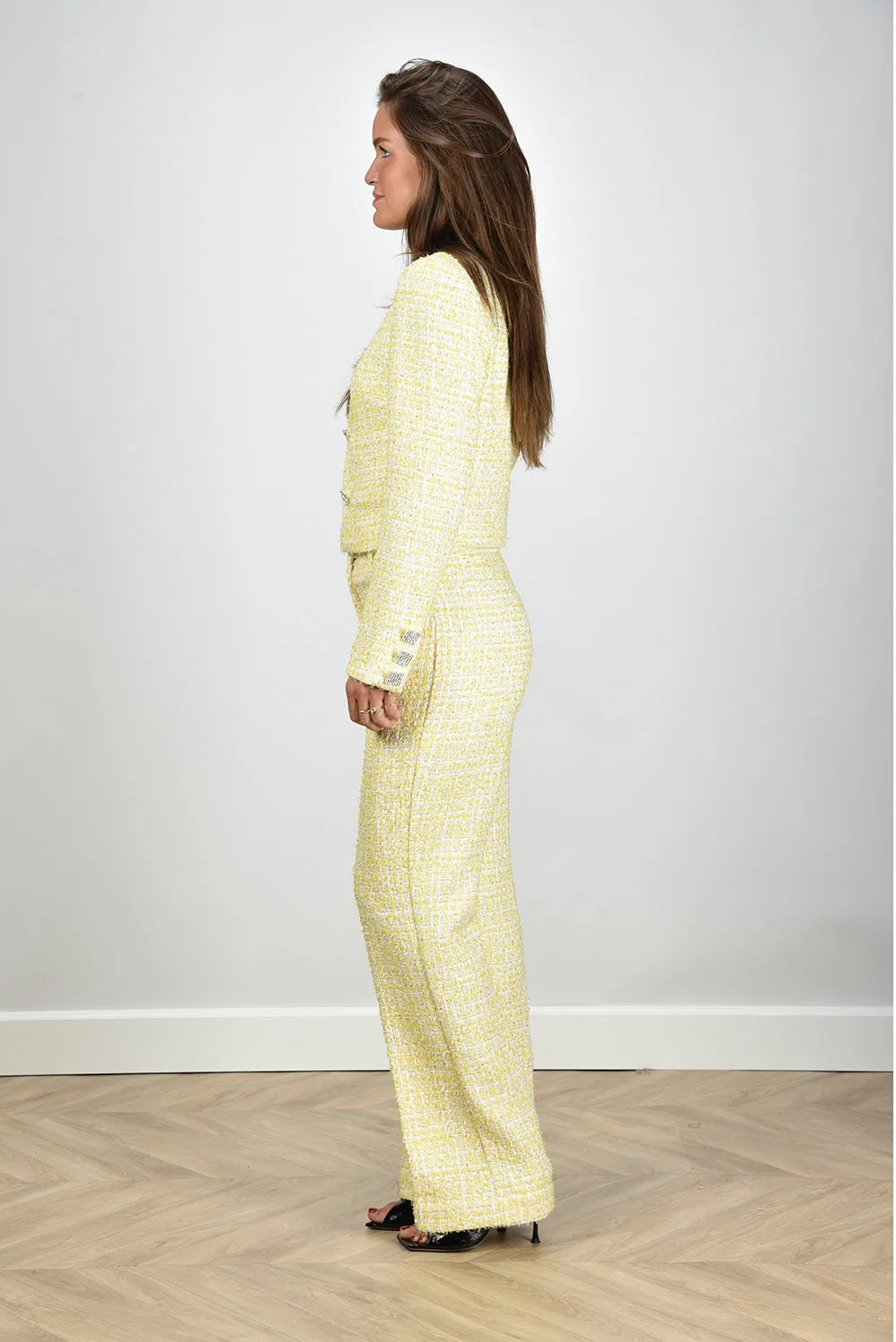 Rotate jack Boucle Cropped 112772-1895 pastel yellow