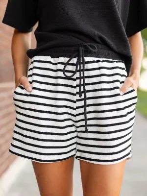 Sailor Cloudy Knit Stripe Shorts
