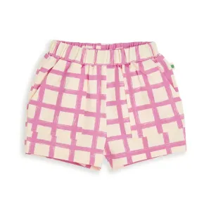 Sailor - Pink Checker Jersey Baby & Kids Shorts