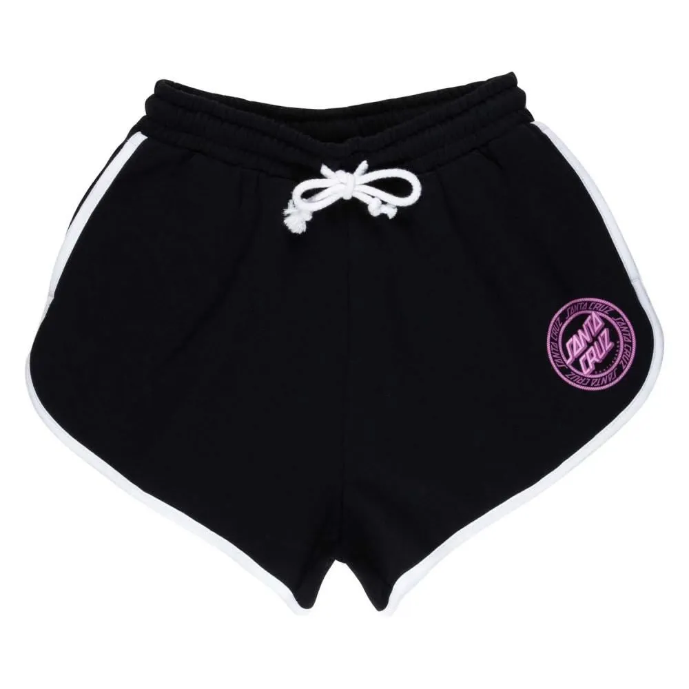 Santa Cruz Womens Shorts Check Outline Ringed Dot Short - Black / White