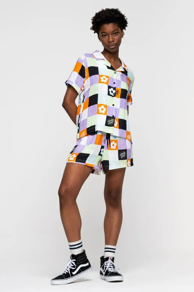 Santa Cruz Womens Shorts Patched Up Shorts - Patchwork Print