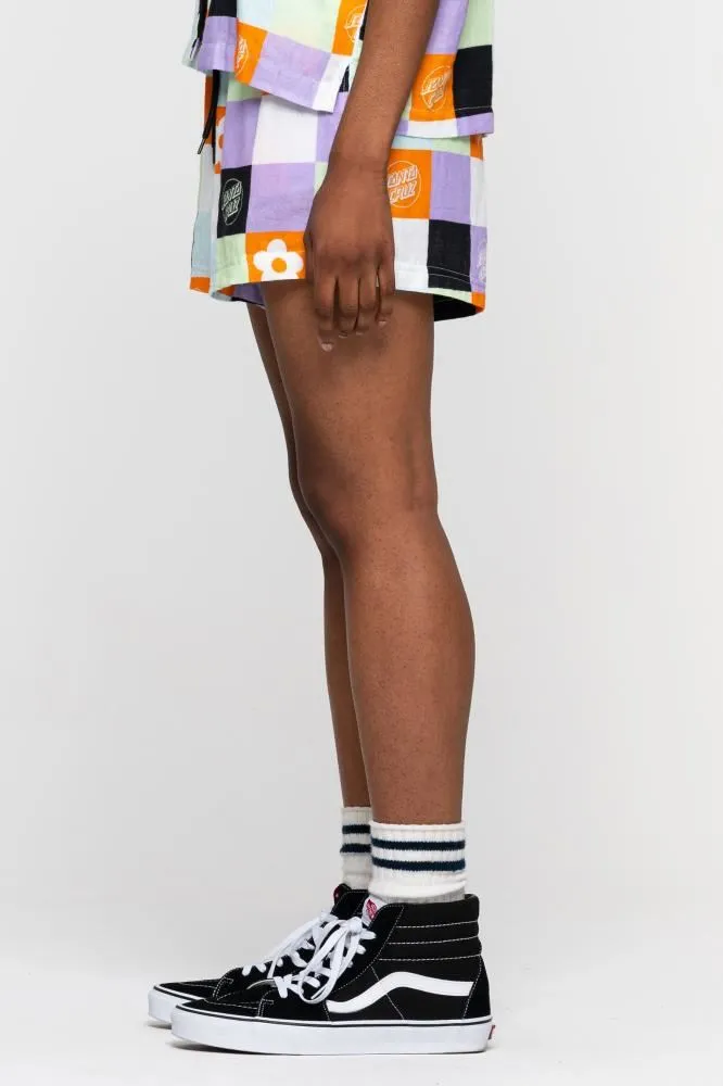 Santa Cruz Womens Shorts Patched Up Shorts - Patchwork Print