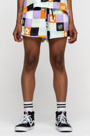 Santa Cruz Womens Shorts Patched Up Shorts - Patchwork Print