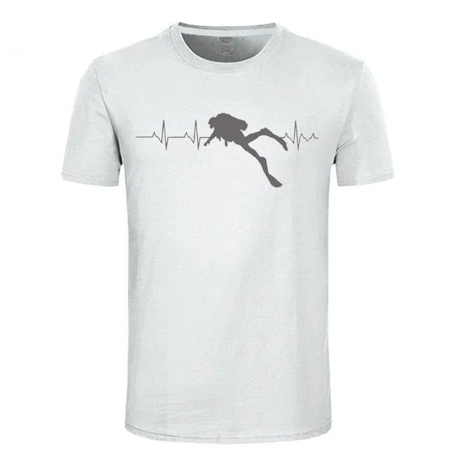Scuba diving T-Shirt Man | Scuba Dive Heart Beat