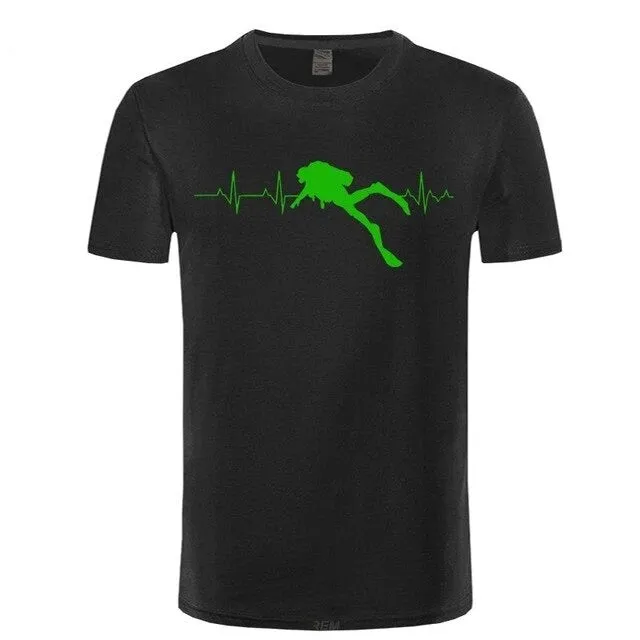 Scuba diving T-Shirt Man | Scuba Dive Heart Beat