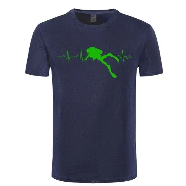 Scuba diving T-Shirt Man | Scuba Dive Heart Beat