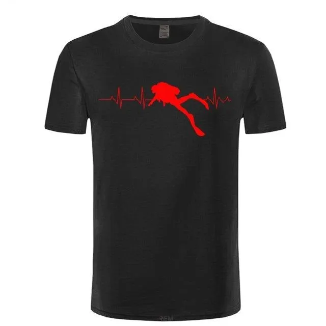 Scuba diving T-Shirt Man | Scuba Dive Heart Beat