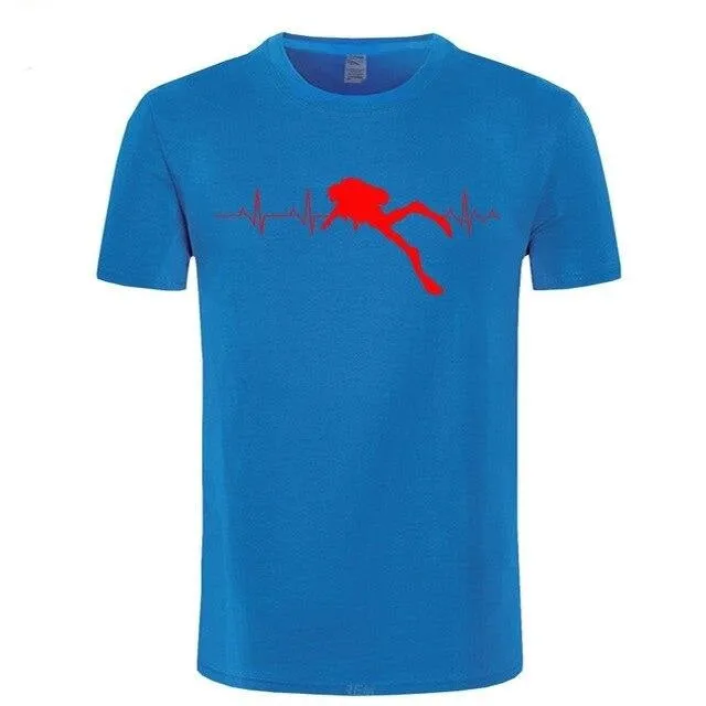 Scuba diving T-Shirt Man | Scuba Dive Heart Beat