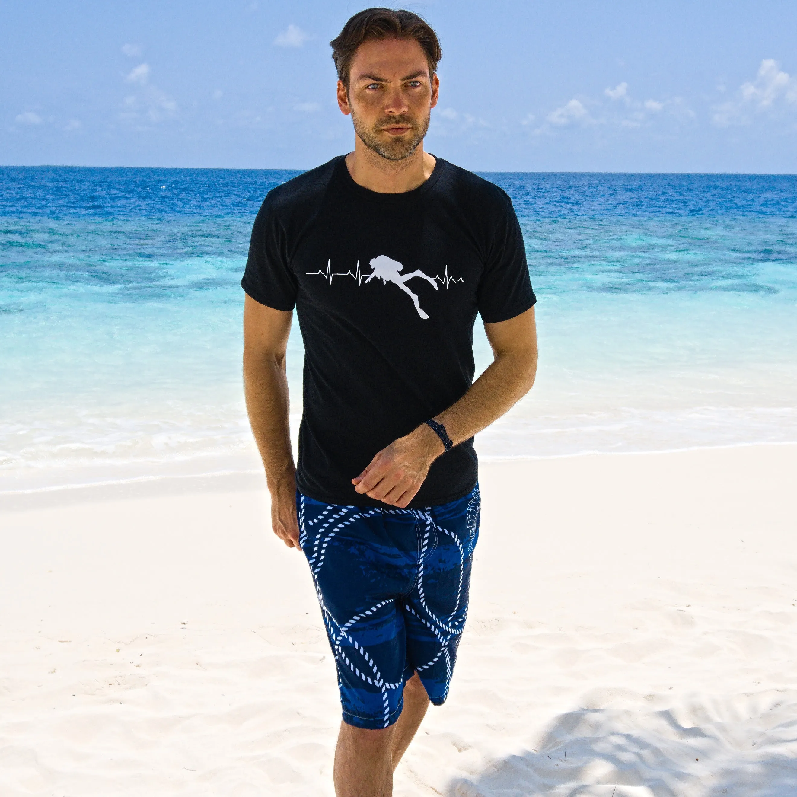 Scuba diving T-Shirt Man | Scuba Dive Heart Beat