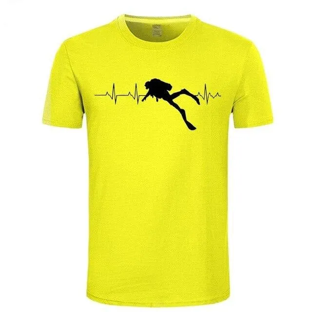 Scuba diving T-Shirt Man | Scuba Dive Heart Beat