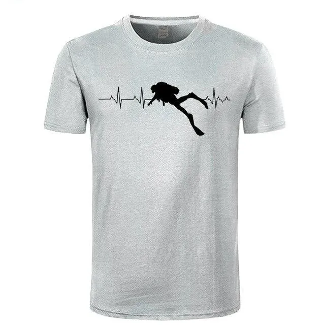 Scuba diving T-Shirt Man | Scuba Dive Heart Beat