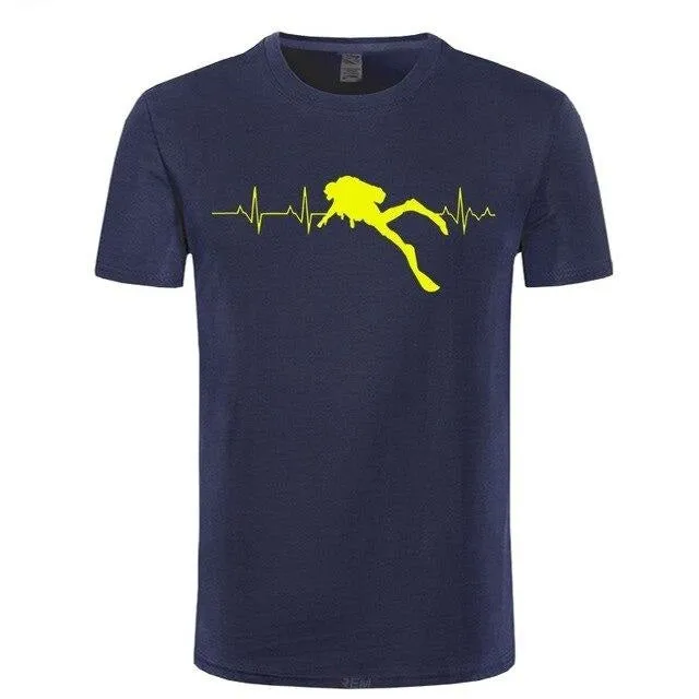 Scuba diving T-Shirt Man | Scuba Dive Heart Beat