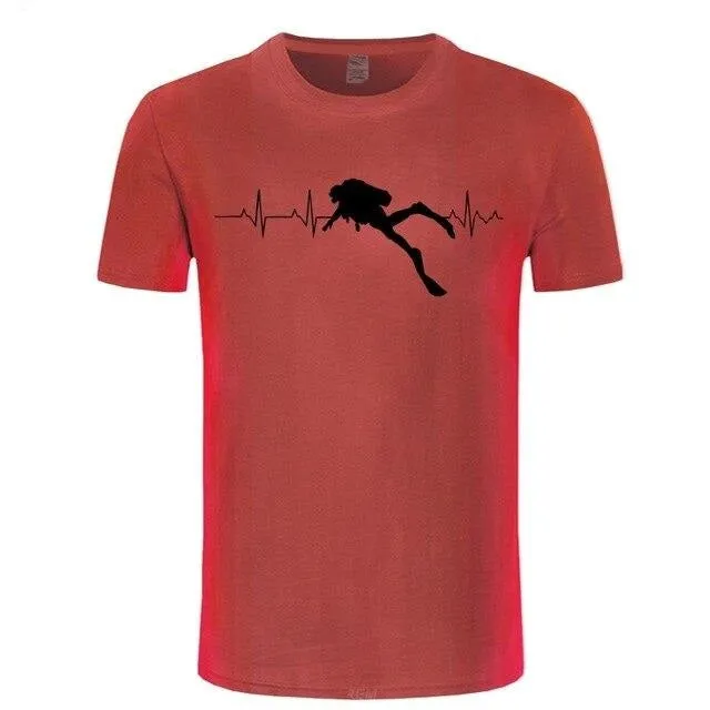 Scuba diving T-Shirt Man | Scuba Dive Heart Beat