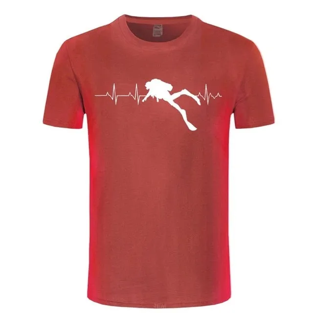 Scuba diving T-Shirt Man | Scuba Dive Heart Beat