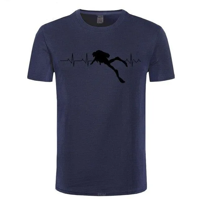 Scuba diving T-Shirt Man | Scuba Dive Heart Beat