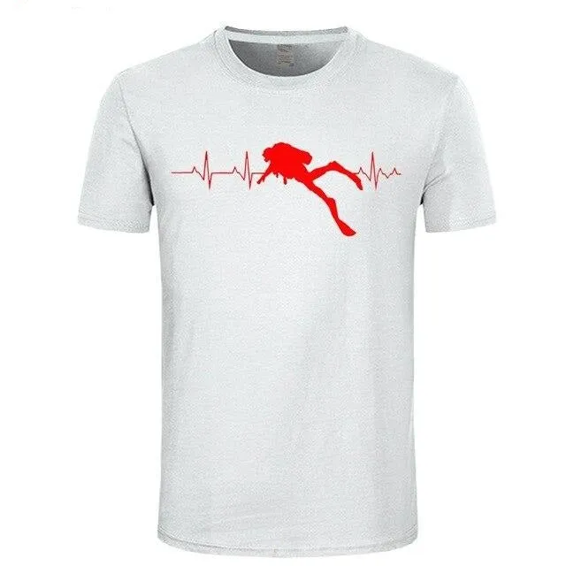 Scuba diving T-Shirt Man | Scuba Dive Heart Beat