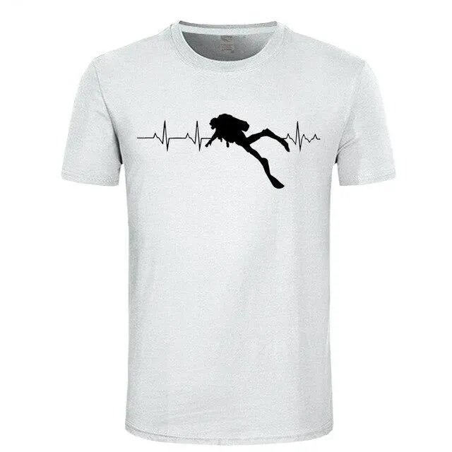 Scuba diving T-Shirt Man | Scuba Dive Heart Beat