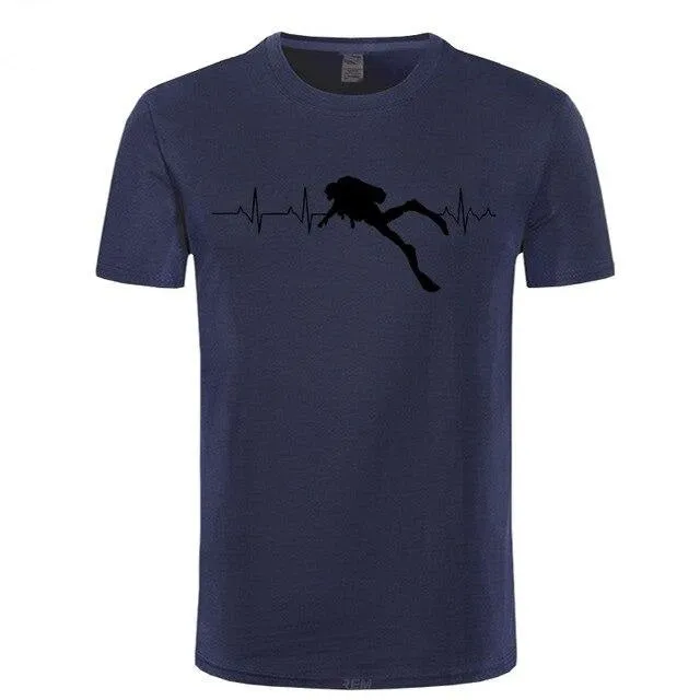 Scuba diving T-Shirt Man | Scuba Dive Heart Beat