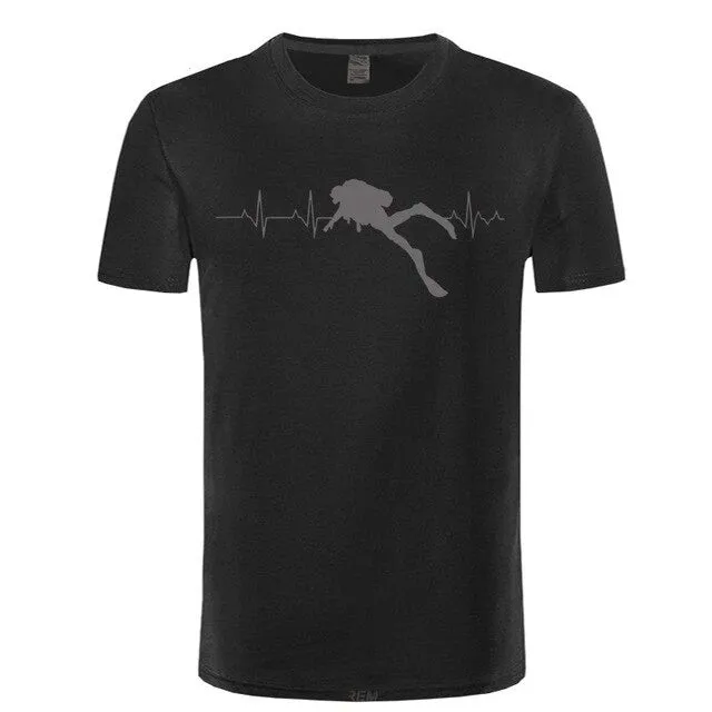 Scuba diving T-Shirt Man | Scuba Dive Heart Beat