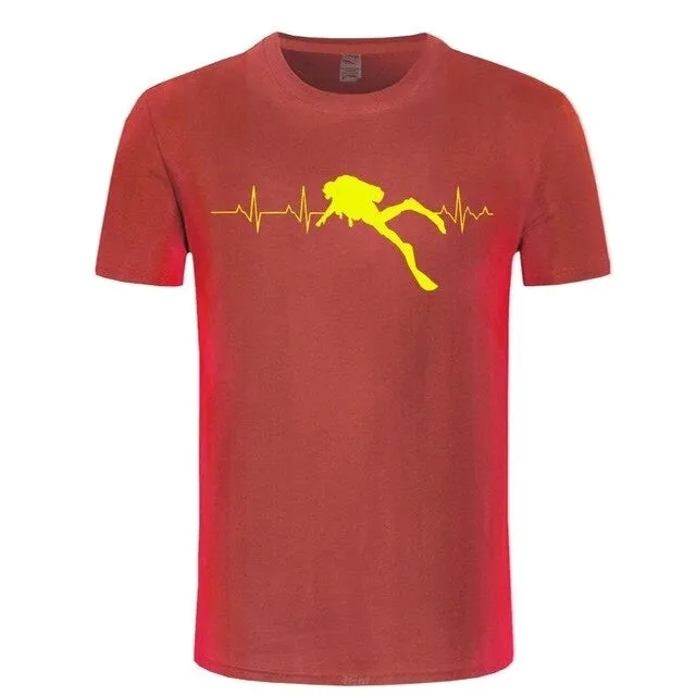 Scuba diving T-Shirt Man | Scuba Dive Heart Beat