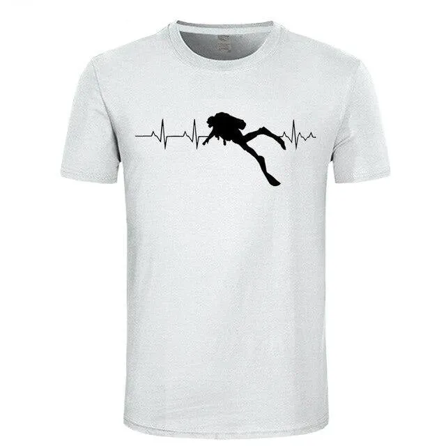 Scuba diving T-Shirt Man | Scuba Dive Heart Beat