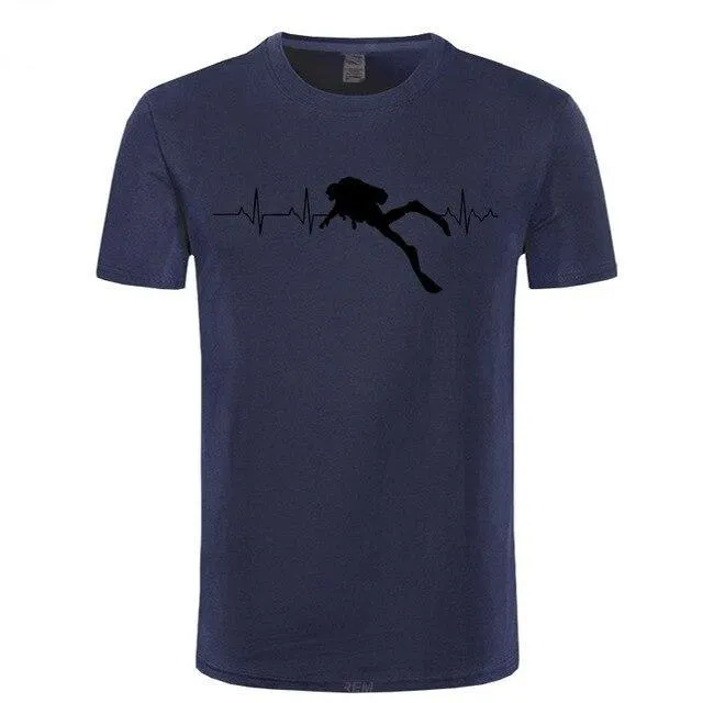 Scuba diving T-Shirt Man | Scuba Dive Heart Beat