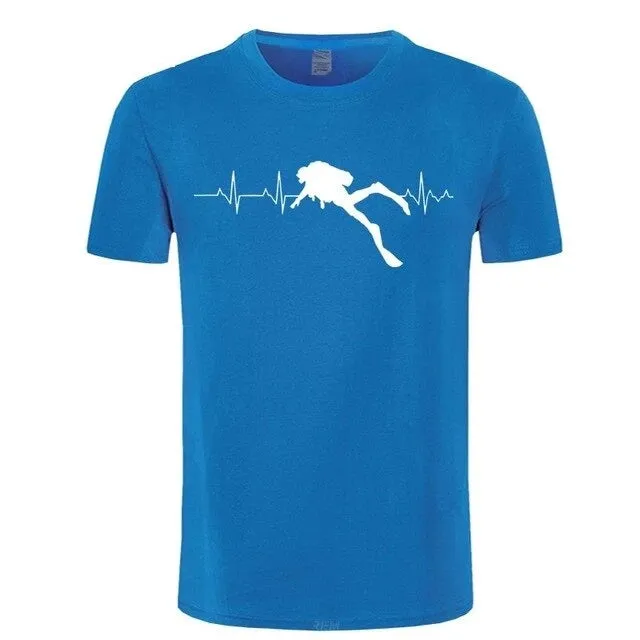 Scuba diving T-Shirt Man | Scuba Dive Heart Beat