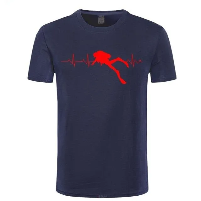 Scuba diving T-Shirt Man | Scuba Dive Heart Beat